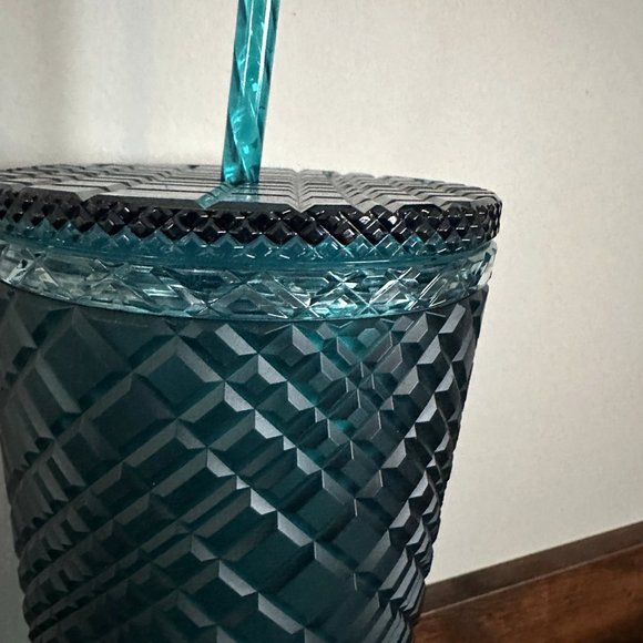 STARBUCKS Jade Ombre Teal Green Jewel Venti 24oz Tumbler Clear Gradient Crystal - Picture 8 of 15